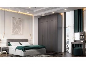 Гардеробная Эккервуд (графит) в Набережном - naberezhnoe.mebel-nsk.ru | фото