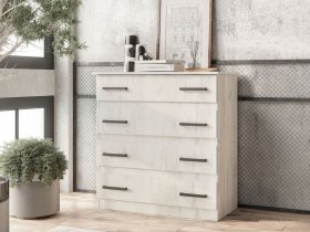 Комод Стандарт-6 NEW (дуб крафт белый) в Набережном - naberezhnoe.mebel-nsk.ru | фото