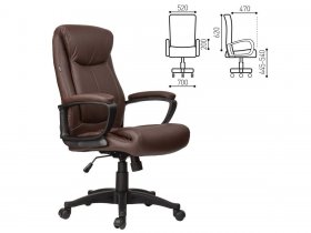 Кресло офисное BRABIX Enter EX-511, коричневое в Набережном - naberezhnoe.mebel-nsk.ru | фото