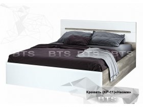 Кровать двуспальная 1,6 м  Наоми КР-11 в Набережном - naberezhnoe.mebel-nsk.ru | фото