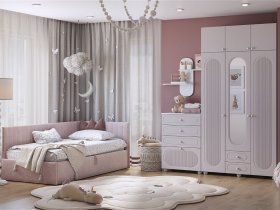 Модульная детская Милана (белое дерево/сакура) в Набережном - naberezhnoe.mebel-nsk.ru | фото