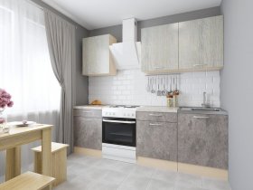 Модульная кухня Йота (пикард/цемент) в Набережном - naberezhnoe.mebel-nsk.ru | фото