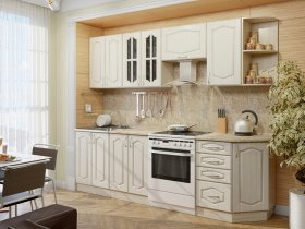 Модульная кухня Классика-1 (дуб молочный) в Набережном - naberezhnoe.mebel-nsk.ru | фото