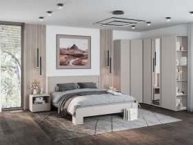 Модульная спальня Люмо (кашемир) в Набережном - naberezhnoe.mebel-nsk.ru | фото
