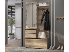 Прихожая ПР-04 Энигма (венге/дуб каньон) в Набережном - naberezhnoe.mebel-nsk.ru | фото