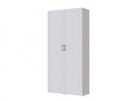 Шкаф двухстворчатый Апполия спальня (белый/белый дуб) в Набережном - naberezhnoe.mebel-nsk.ru | фото