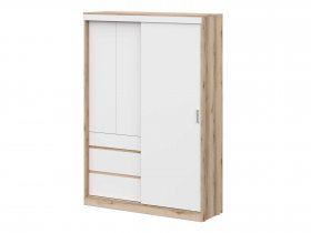 Шкаф-купе (1,5м) Брауни (дуб делано/белый) в Набережном - naberezhnoe.mebel-nsk.ru | фото