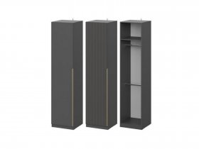 Шкаф ШК-50 Эккервуд (графит) в Набережном - naberezhnoe.mebel-nsk.ru | фото