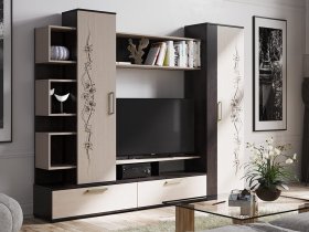Стенка «Дакота» (венге/дуб молочный) в Набережном - naberezhnoe.mebel-nsk.ru | фото