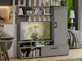 Стенка «Сиена» (графит серый) в Набережном - naberezhnoe.mebel-nsk.ru | фото