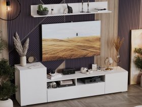 Стенка «Сильвия» (белый ясень) в Набережном - naberezhnoe.mebel-nsk.ru | фото